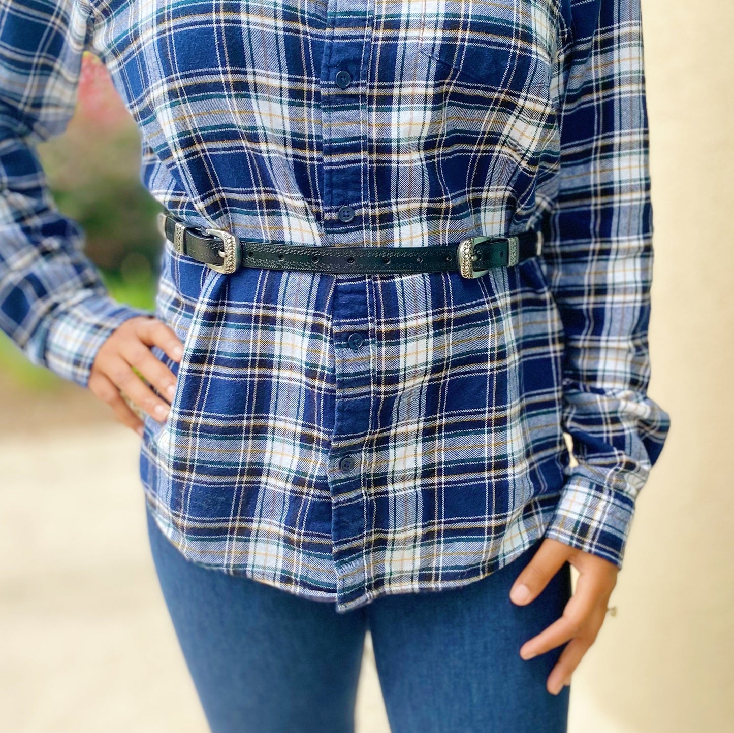 Genuine Double Buckle Belt